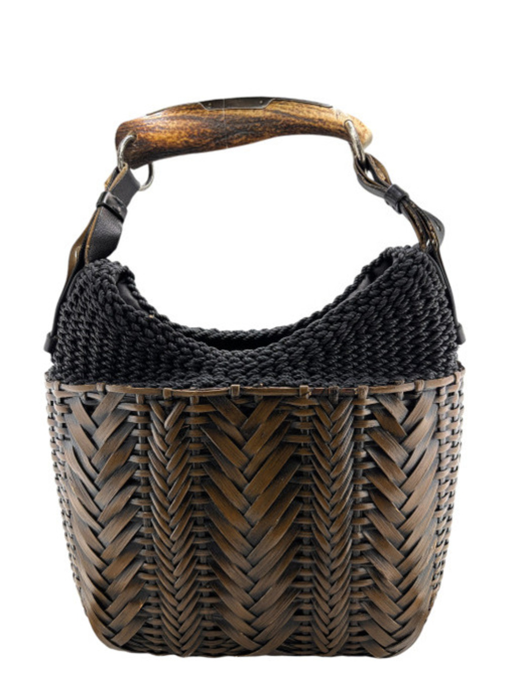 Yves Saint Laurent Wicker Mombasa Shoulder Bag